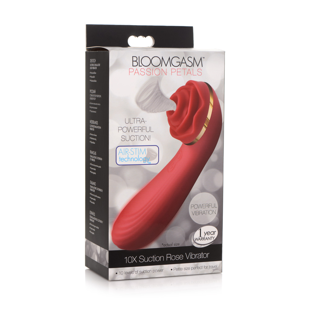 Inmi Bloomgasm Passion Petals X Silicone Suction Rose Vibrator Red Foxy Bunny